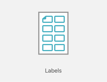Label printing icon